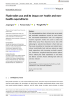 Flush toilet use and its impact on health and non-health expenditures