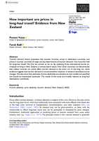 How important are prices in long-haul travel? Evidence from New Zealand