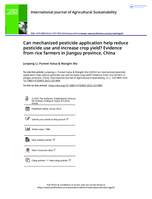 Can mechanized pesticide application help reduce pesticide use and increase crop yield? Evidence from rice farmers in Jiangsu province, China