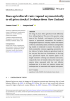 Does agricultural trade respond asymmetrically to oil price shocks? Evidence from New Zealand