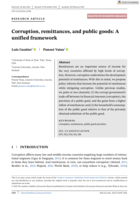 Corruption, remittances, and public goods: A unified framework