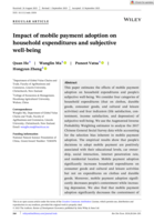 Impact of mobile payment adoption on household expenditures and subjective well-being