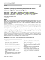 Triage tools to inform the prioritisation of physical health services following a diagnosis of cancer: a scoping review