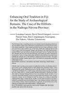 Enhancing Oral Tradition in Fiji for the Study of Archaeological Remains. The Case of the Hillforts in the Nadroga-Navosa Province