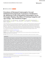 Prevalence of Hormonal Contraceptive Use and Self-Reported Symptomatic Experiences Attributed to the Menstrual Cycle or Hormonal Contraceptive Use in Norwegian Women: The Effect of Training Categories and Age Groups - The FENDURA Project