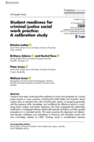 Student readiness for criminal justice social work practice: A calibration study