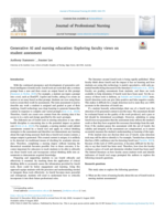 Generative AI and nursing education: Exploring faculty views on student assesment