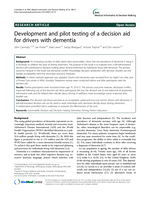 Development and pilot testing of a decision aid for drivers with dementia