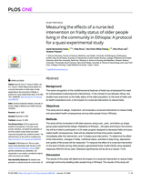 Measuring the effects of a nurse-led intervention on frailty status of older people living in the community in Ethiopia: A protocol for a quasi-experimental study