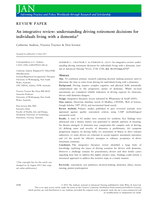 An integrative review: understanding driving retirement decisions for individuals living with a dementia