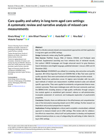 Care quality and safety in long-term aged care settings: A systematic review and narrative analysis of missed care measurements