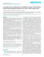 Association between Malnutrition and Delirium in Older Chronic Kidney Disease Patients Admitted to Intensive Care Units: A Data Linkage Study