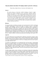 Beyond academic misconduct: Developing students’ generative AI literacy