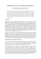 Embedding student success: A coordinated curriculum approach