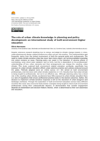 The role of urban climate knowledge in planning and policy development: an international study of built environment higher education