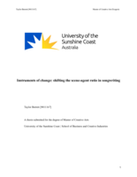 Instruments of change: shifting the scene-agency ratio in songwriting practice