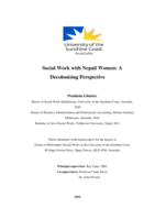 Social Work with Nepali Women: A Decolonising Perspective