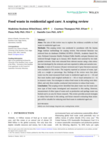 Food waste in residential aged care: A scoping review