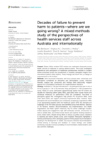 Decades of failure to prevent harm to patients—where are we going wrong? A mixed methods study of the perspectives of health services staff across Australia and internationally