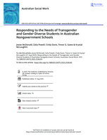 Responding to the Needs of Transgender and Gender Diverse Students in Australian Nongovernment Schools