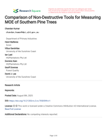 Comparison of Non-Destructive Tools for Measuring MOE of Southern Pine Trees