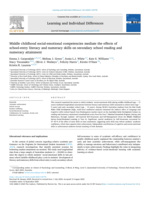 Middle childhood social-emotional competencies mediate the effects of school-entry literacy and numeracy skills on secondary school reading and numeracy attainment