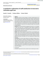A qualitative exploration of staff satisfaction in innovative Australian aged care