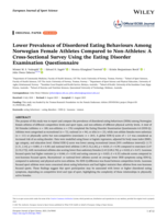 Lower Prevalence of Disordered Eating Behaviours Among Norwegian Female Athletes Compared to Non-Athletes: A Cross-Sectional Survey Using the Eating Disorder Examination Questionnaire