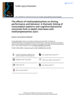 The effects of methamphetamine on driving performance and behavior: A thematic linking of consumption patterns and cognitive-behavioral outcomes from in-depth interviews with methamphetamine users