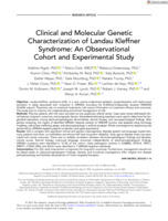 Clinical and Molecular Genetic Characterization of Landau Kleffner Syndrome: An Observational Cohort and Experimental Study