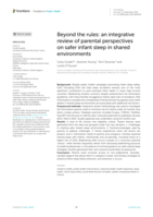 Beyond the rules: an integrative review of parental perspectives on safer infant sleep in shared environments
