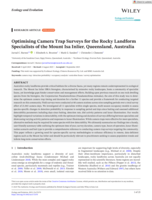 Optimising Camera Trap Surveys for the Rocky Landform Specialists of the Mount Isa Inlier, Queensland, Australia