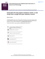 Generative AI may impact students' marks: a case study from a large first-year statistics course