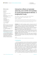 Interactive effects of prenatal adversity and COVID-19 hardship on youth psychological distress: a longitudinal study