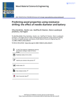 Predicting wood properties using resistance drilling: the effect of needle diameter and battery
