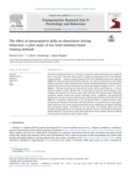 The effect of metacognitive skills on dissociative driving behaviour: a pilot study of two brief attention-based training methods