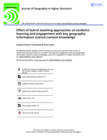 Effect of hybrid teaching approaches on students’ learning and engagement with key geographic information science content knowledge