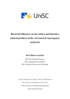 Bacterial influences on the culture and bioactive natural products of the red seaweed Asparagopsis taxiformis