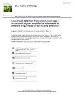 Sound level detection from within avian eggs - are acoustic signals amplified or attenuated at different frequencies for developing embryos?