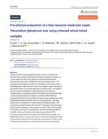 Pre-clinical evaluation of a low-resource molecular rapid Plasmodium falciparum test using infected whole blood samples. [version 1]