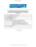 Improving Options and Access for People With a Substance Use Disorder: A Service Evaluation of a Novel Nurse Practitioner-Led Ambulatory Model of Care for Withdrawal Management