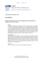 Smooth as Marble, Furious as a Tiger: Applying Theories of Disruption and Deception in Short Story Writing