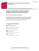 Economic Contributions of Public Libraries’ Children’s Services: An Empirical Analysis