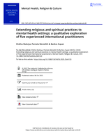 Extending religious and spiritual practices to mental health settings: a qualitative exploration of five experienced international practitioners
