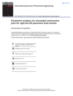 Parametric analysis of a sinusoidal construction joint for rigid aircraft pavement load transfer