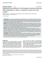 Magnitude and predictors of mild cognitive impairment among older populations in Africa: a systematic review and meta-analysis