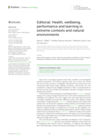 Editorial: Health, wellbeing, performance and learning in extreme contexts and natural environments