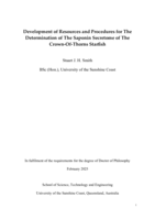 Development of Resources and Procedures for The Determination of The Saponin Secretome of The Crown-Of-Thorns Starfish