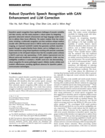Robust Dysarthric Speech Recognition with GAN Enhancement and LLM Correction