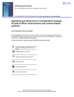 Speeding and deterrence: A comparative analysis of police officer enforcement and camera-based systems